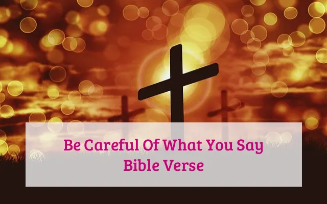 Be Careful Of What You Say Bible Verse