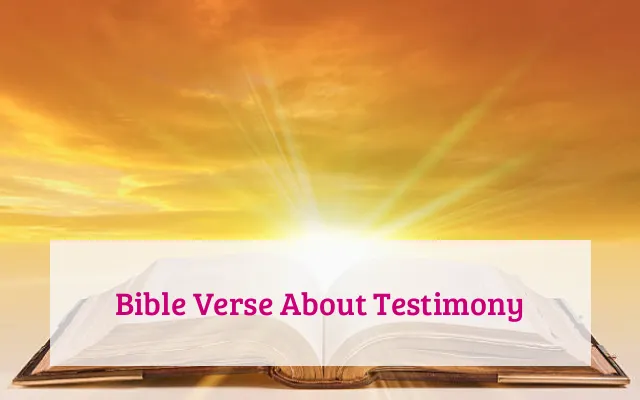 Bible Verse About Testimony