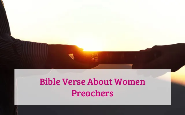 Bible Verse About Women Preachers