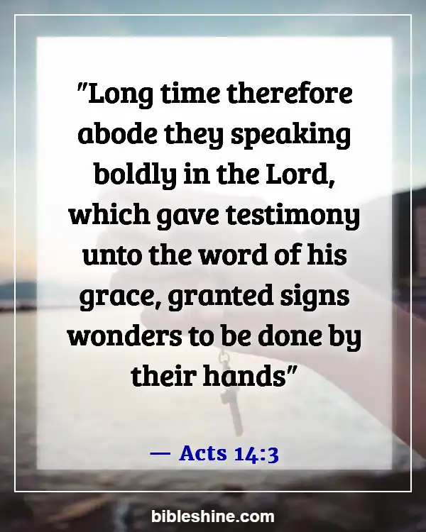 Bible Verse About Testimony (Acts 14:3)