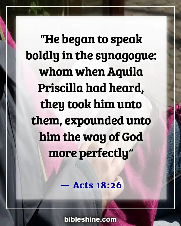 Bible Verse About Women Preachers (Acts 18:26)