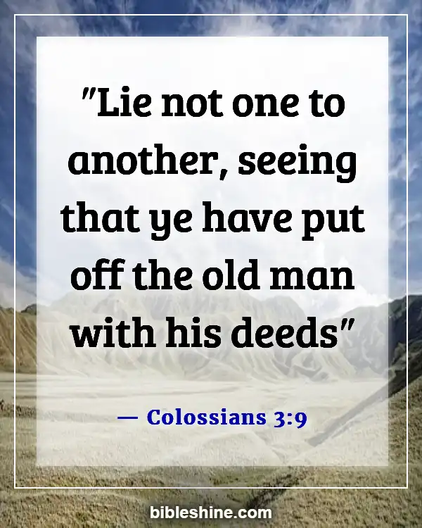 Bible Verses About Honesty (Colossians 3:9)