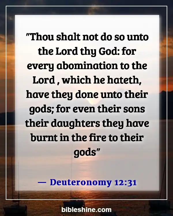 Bible Verses About Abomination (Deuteronomy 12:31)