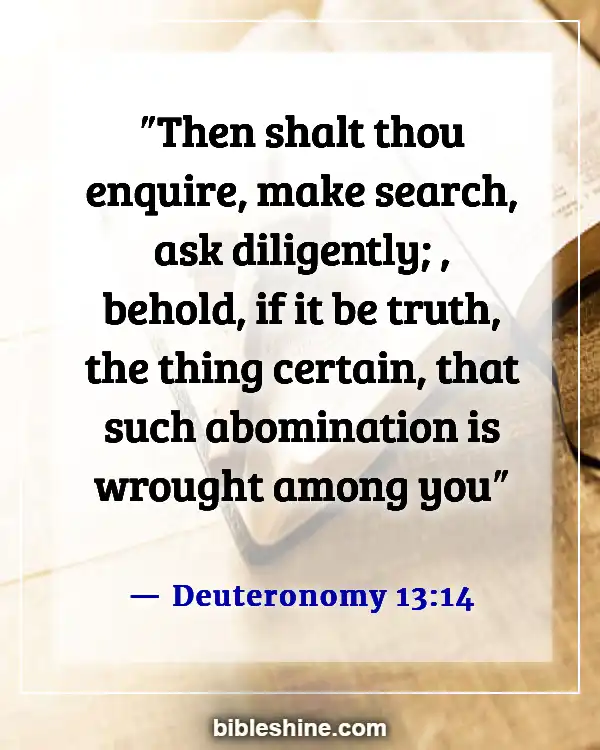 Bible Verses About Abomination (Deuteronomy 13:14)