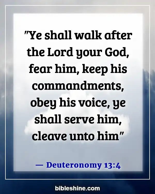 Bible Verse About Serving God (Deuteronomy 13:4)