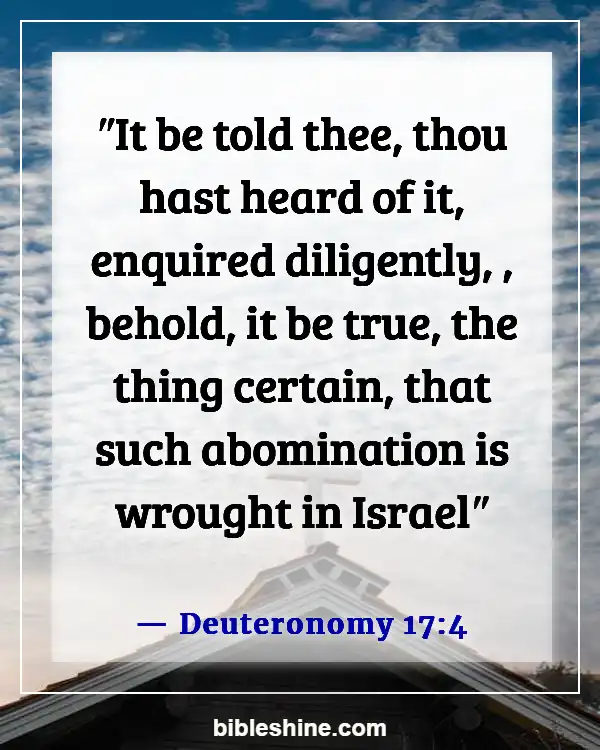 Bible Verses About Abomination (Deuteronomy 17:4)