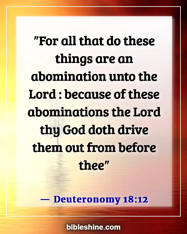 Bible Verses About Abomination (Deuteronomy 18:12)