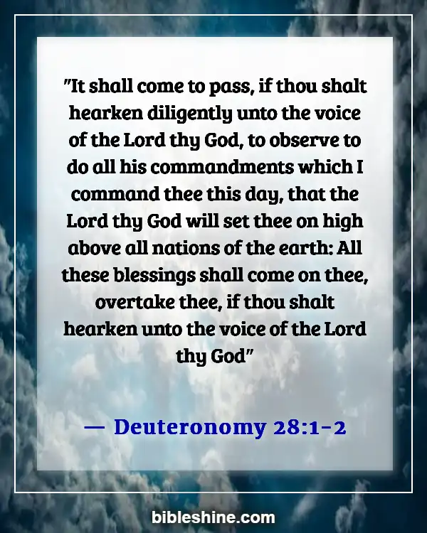 Bible Verses About Listening To The Voice Of God (Deuteronomy 28:1-2)