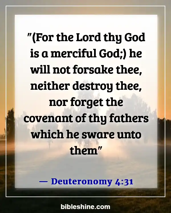 Bible Verses About Gods Mercy (Deuteronomy 4:31)