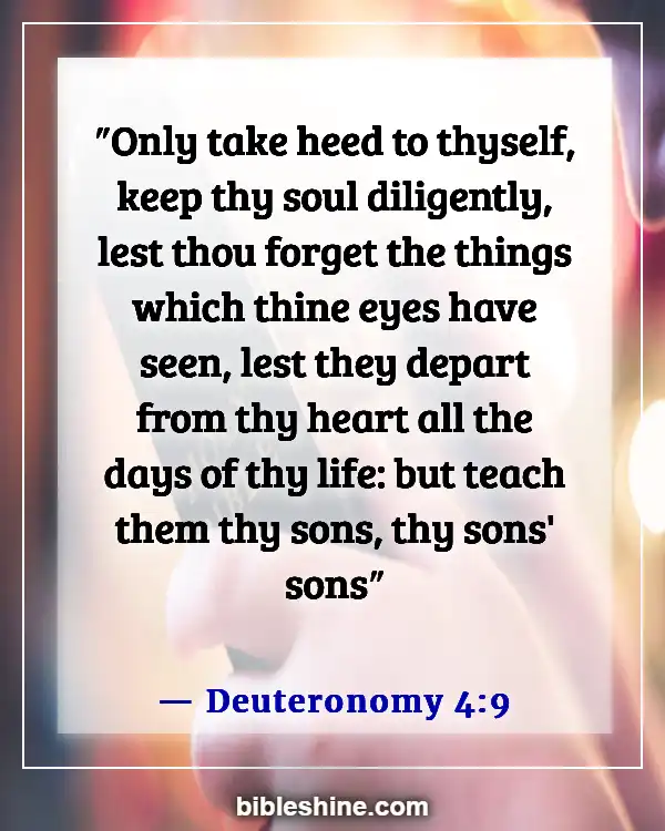 Bible Verses About Teaching Children (Deuteronomy 4:9)