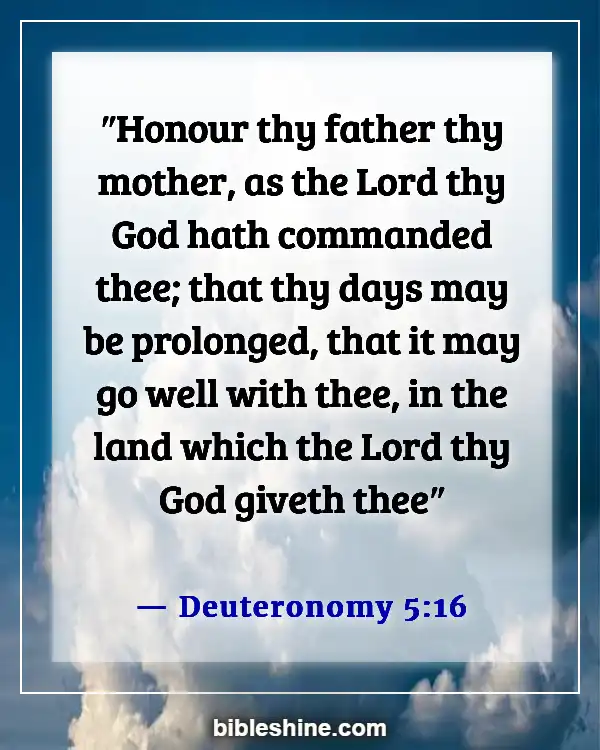 Taking Care Of Your Elderly Parents Bible Verse (Deuteronomy 5:16)