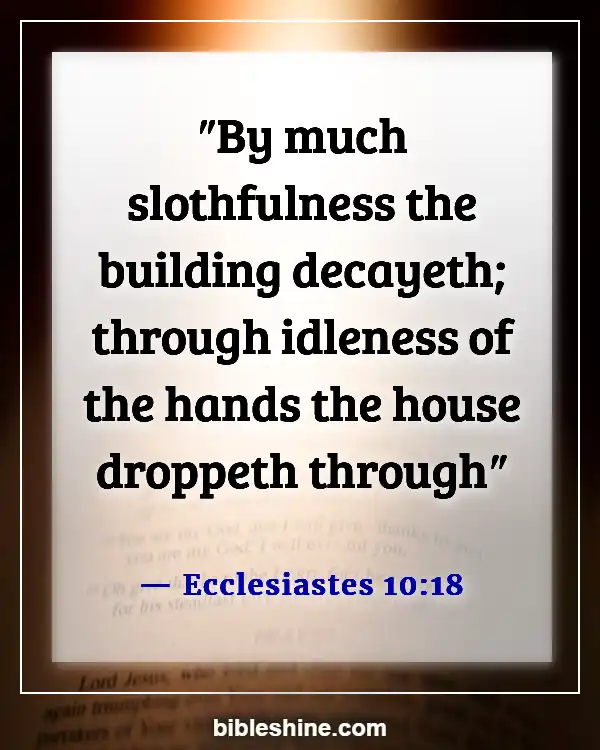 Bible Verses About Sleeping Too Much (Ecclesiastes 10:18)