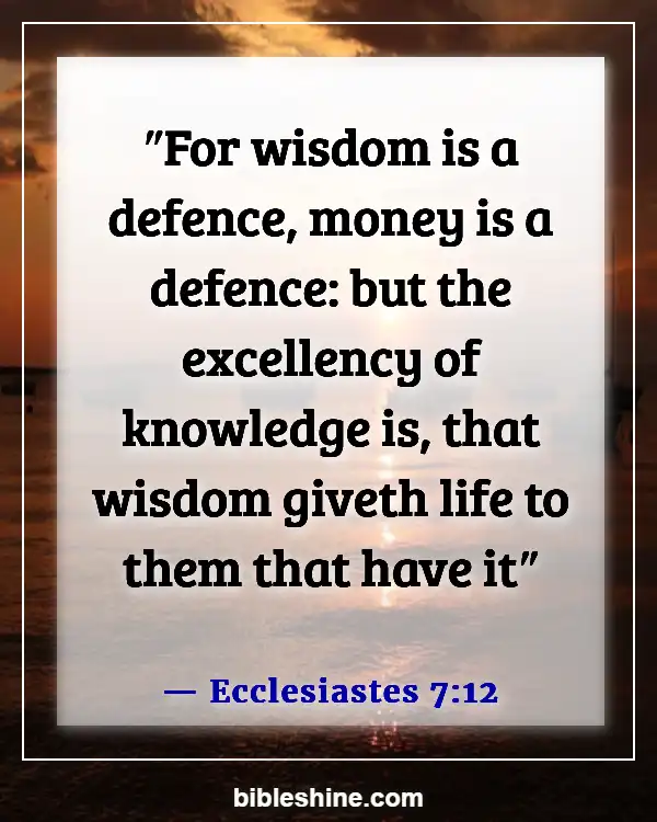 Bible Verses About Wealth And Prosperity (Ecclesiastes 7:12)