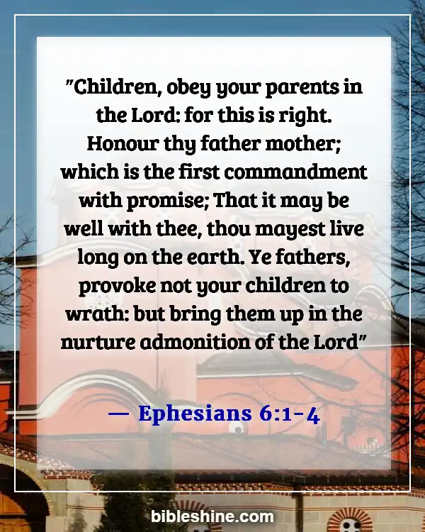 Bible Verses About Family Happiness (Ephesians 6:1-4)