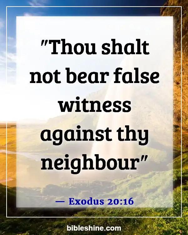 Bible Verses About Honesty (Exodus 20:16)