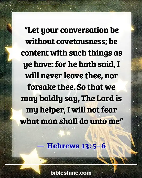 Bible Verses God Will Never Leave You (Hebrews 13:5-6)