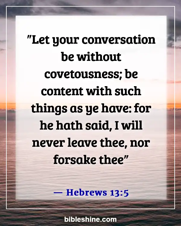 God Will Take Care Of You Bible Verses (Hebrews 13:5)