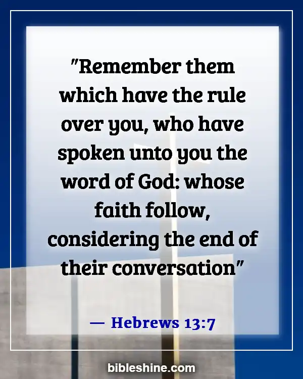 Bible Verses About Respect (Hebrews 13:7)