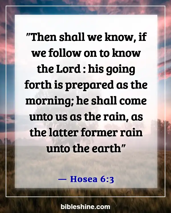 Bible Verses About Knowing God (Hosea 6:3)