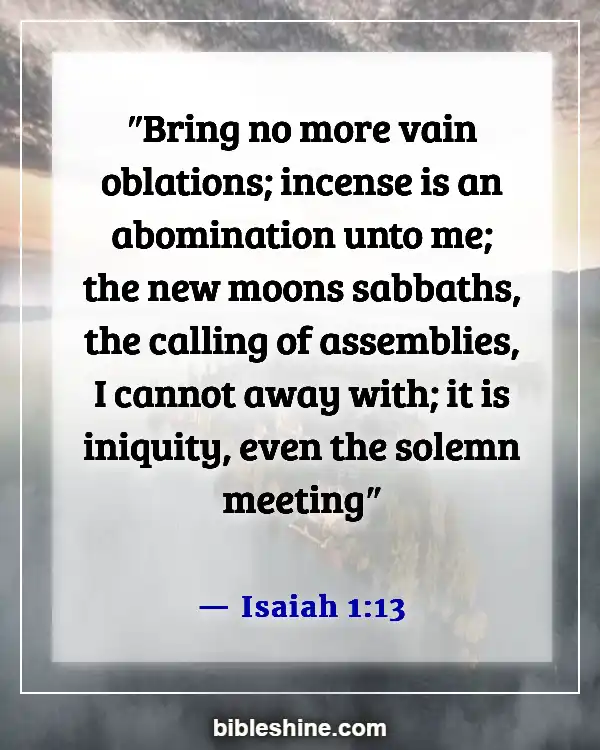 Bible Verses About Abomination (Isaiah 1:13)