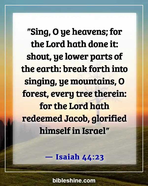 Bible Verses About Singing (Isaiah 44:23)