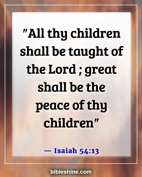 Bible Verses About Family Happiness (Isaiah 54:13)