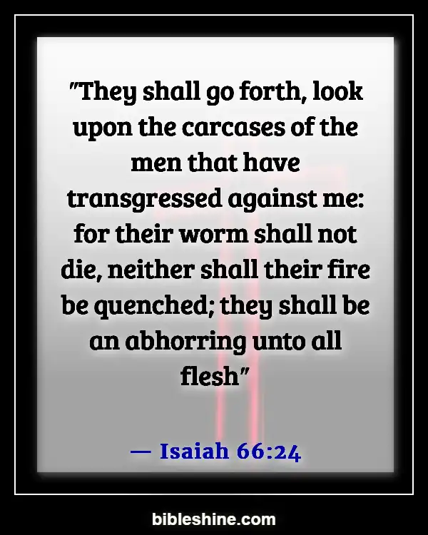 Bible Verses About Eternal Death (Isaiah 66:24)