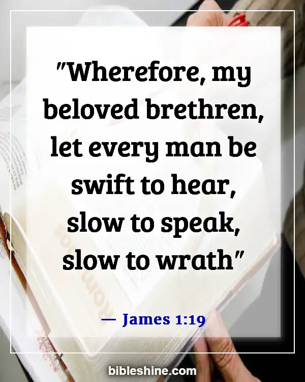 Bible Verses About Listening To The Voice Of God (James 1:19)