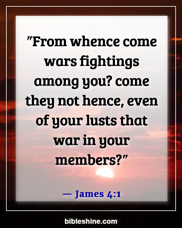 Bible Verses About Conflict Resolution (James 4:1)