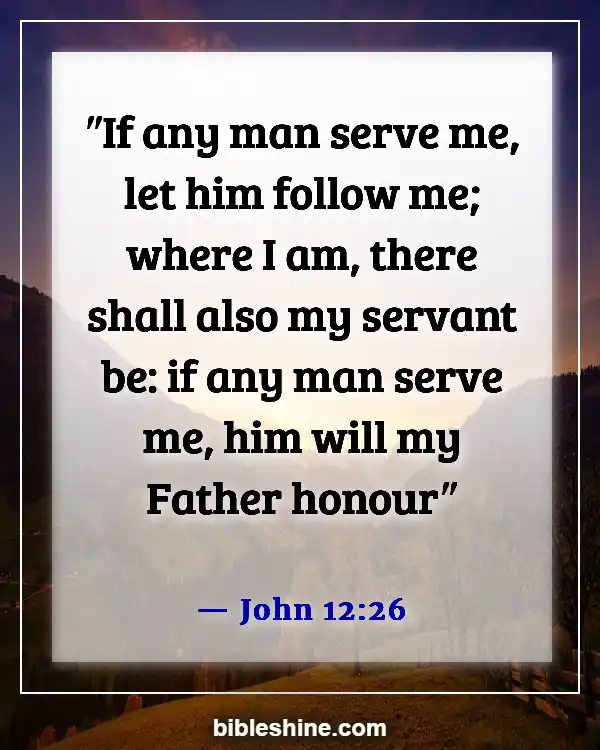 Bible Verse About Serving God (John 12:26)