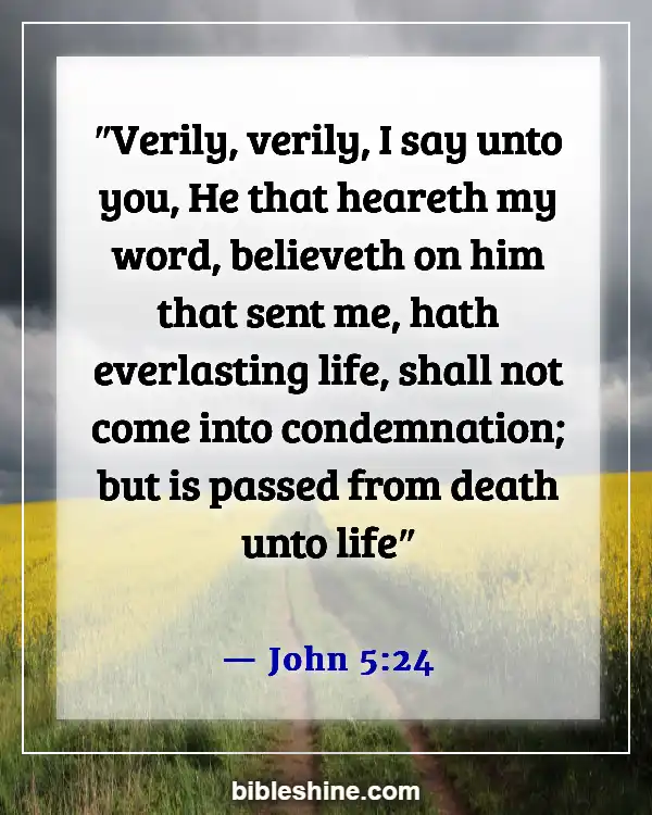 Bible Verses About For Eternal Life (John 5:24)