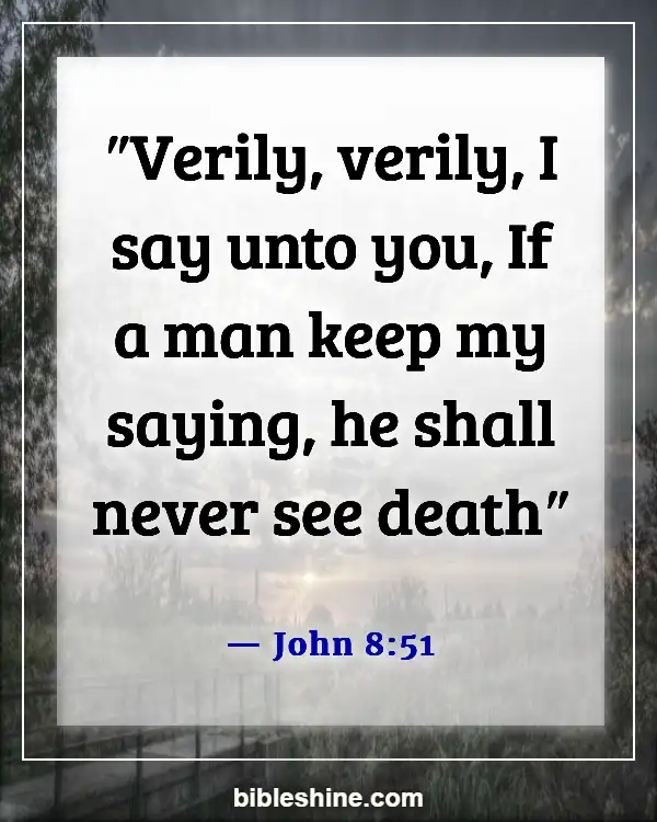 Bible Verses About Going To Heaven (John 8:51)