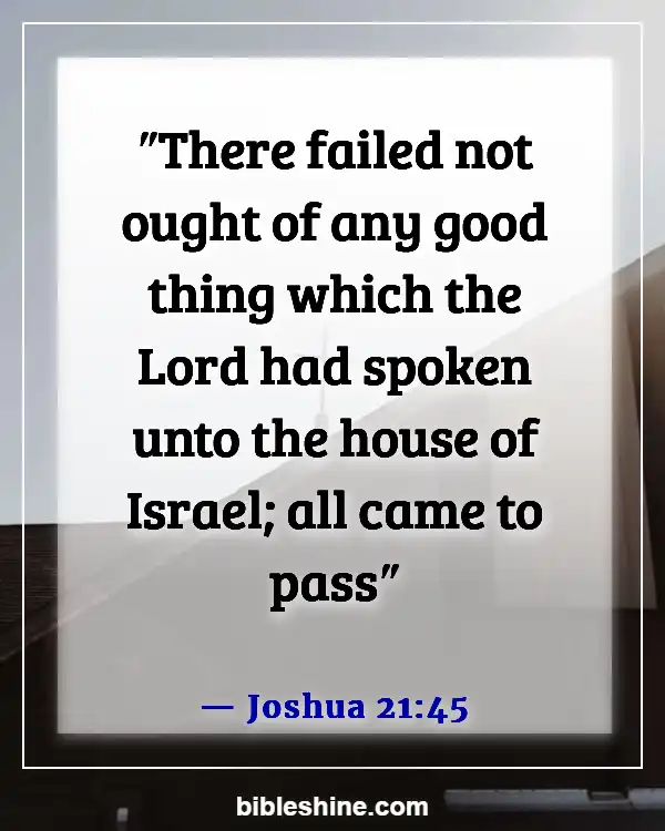 Bible Verses About God's Timing (Joshua 21:45)