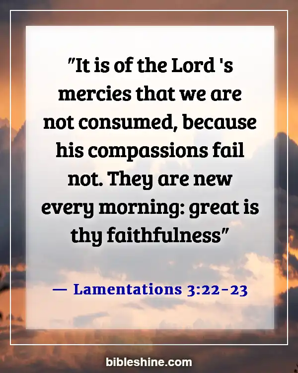 Bible Verses God Is With You (Lamentations 3:22-23)