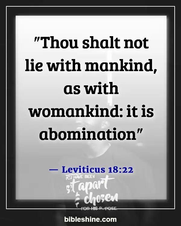 Bible Verses About Abomination (Leviticus 18:22)