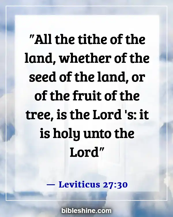 Bible Verses On Tithes And Offerings (Leviticus 27:30)