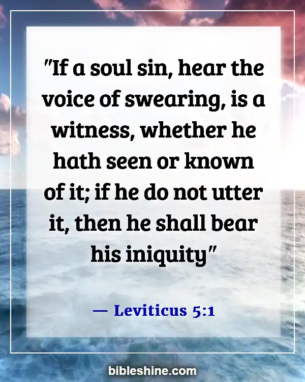 Bible Verses About Sacrifice (Leviticus 5:1)