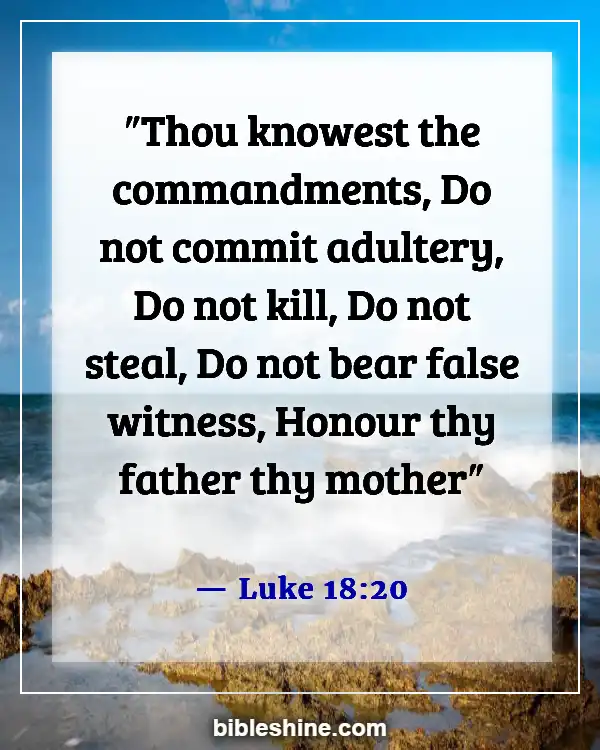 Taking Care Of Your Elderly Parents Bible Verse (Luke 18:20)