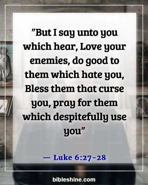 Bible Verses About Revenge (Luke 6:27-28)