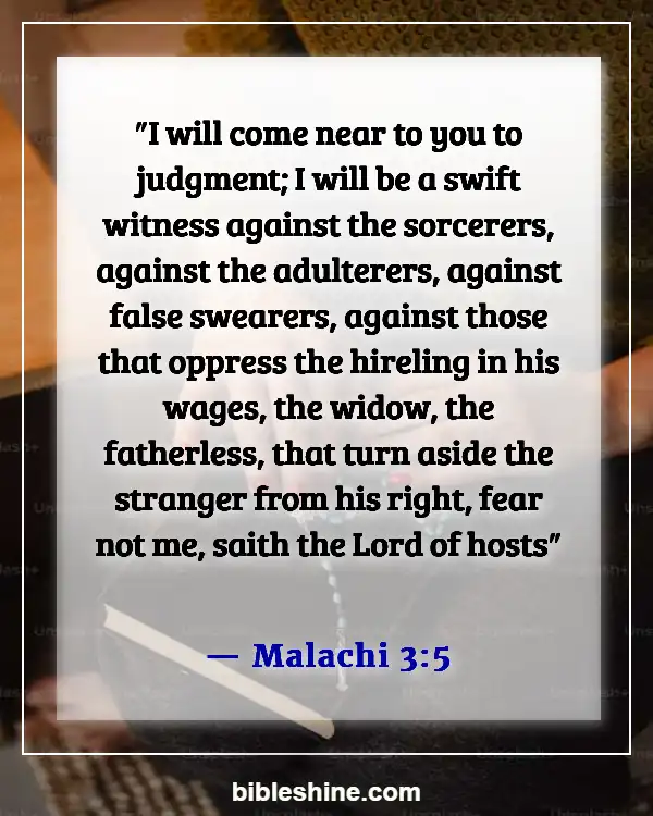 Bible Verses About Punishment (Malachi 3:5)