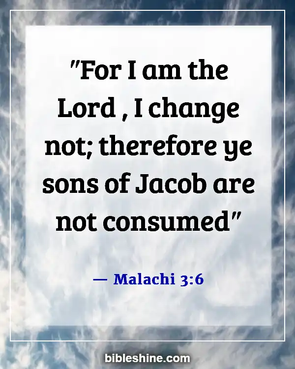 Bible Verses For Long Life And Good Health (Malachi 3:6)