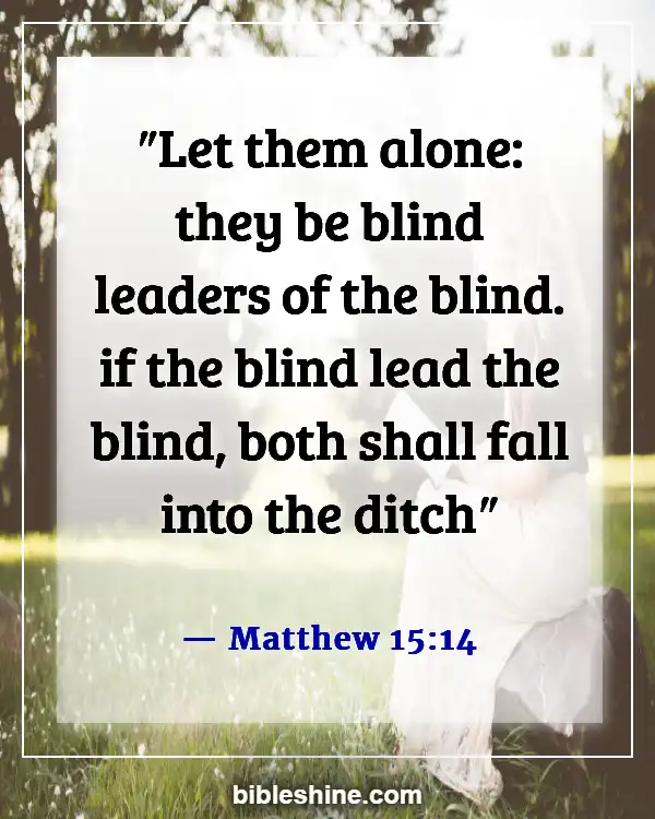 Bible Verses About Negative Influences (Matthew 15:14)