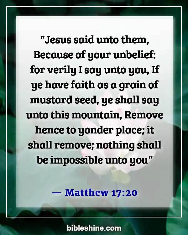 Bible Verses About Doubt (Matthew 17:20)