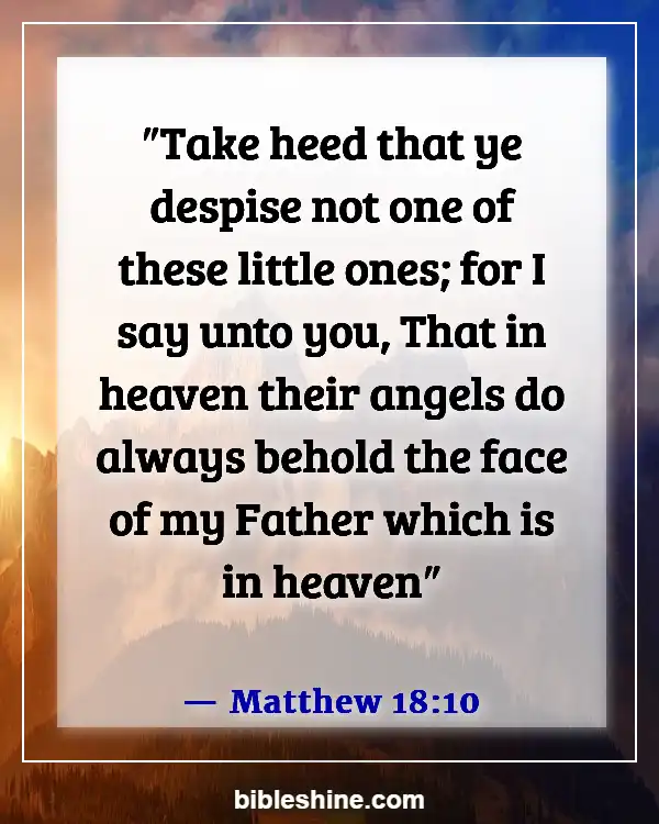 Bible Verses About Angels Rejoice In Heaven (Matthew 18:10)