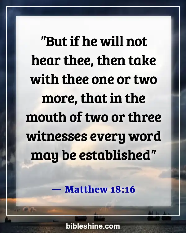 Bible Verses About Conflict Resolution (Matthew 18:16)