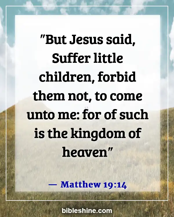 Bible Verses About Teaching Children (Matthew 19:14)