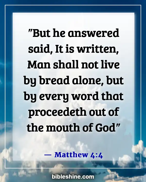 Bible Verses About Listening To The Voice Of God (Matthew 4:4)