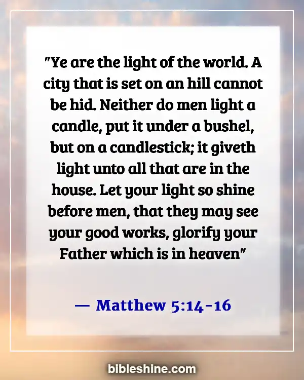 Bible Verses About Sharing Your Faith (Matthew 5:14-16)