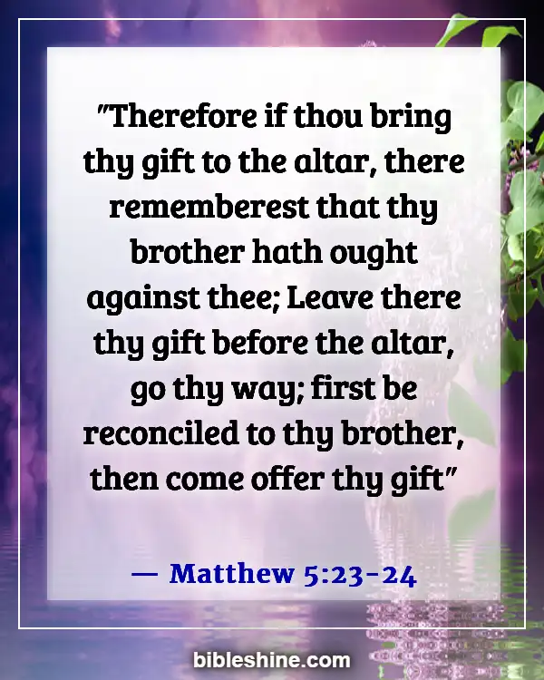 Bible Verses On Tithes And Offerings (Matthew 5:23-24)