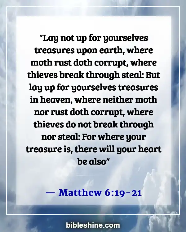 Bible Verse About Treasure In Heaven (Matthew 6:19-21)